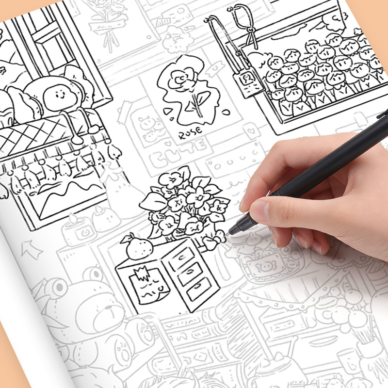 Stress-Relief Doodles Coloring - огляд і ціна Adult Coloring Book Stress Relief