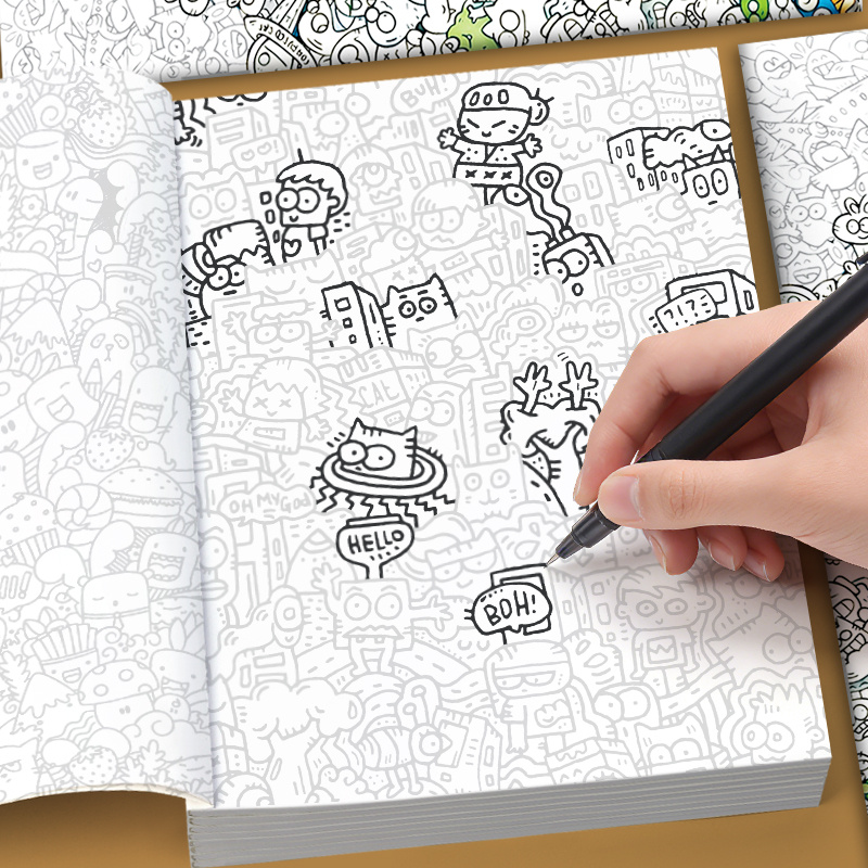 Stress-Relief Doodles Coloring - огляд і ціна Adult Coloring Book Stress Relief