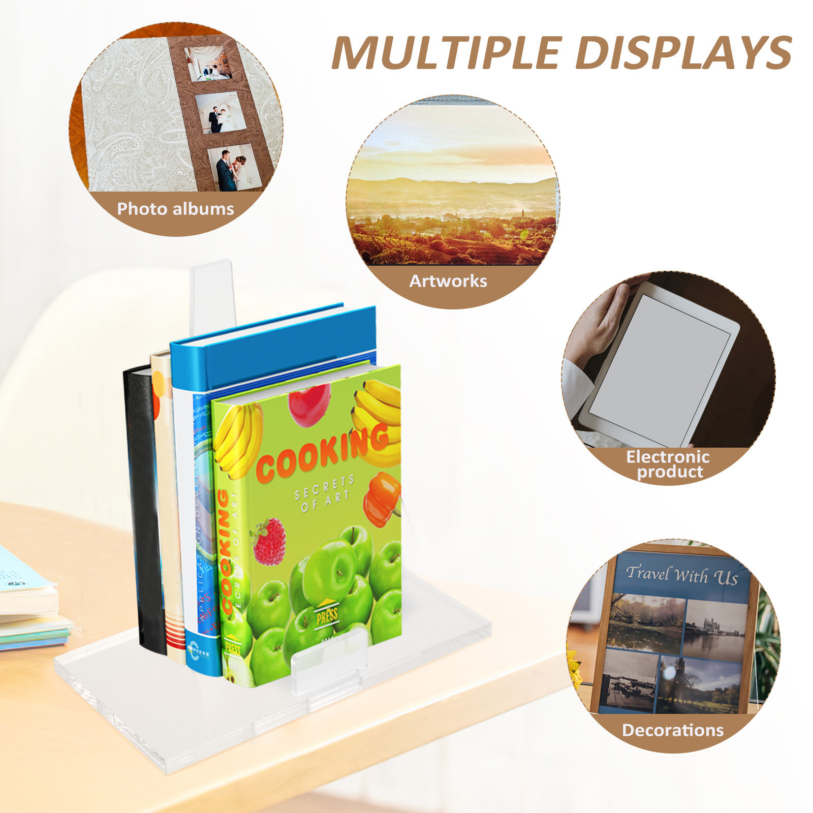 Portable Small Acrylic Picture - огляд і ціна Clear Acrylic Book Stand Holder