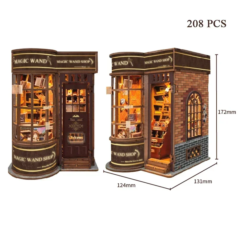 DIY Wooden Miniature Model Kit - огляд і ціна Diy Wooden Book Nook Kit Shelf Insert