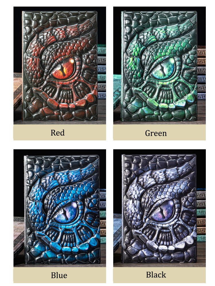 A5 3D Embossed Dragon Eye Note - огляд і ціна Vintage Leather Journal Notebook